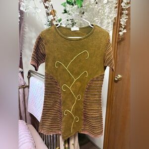 The Collection Royal Bohemian Olive Green Crewneck Tee